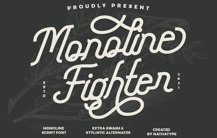 Monoline Fighter Font Family Free Download