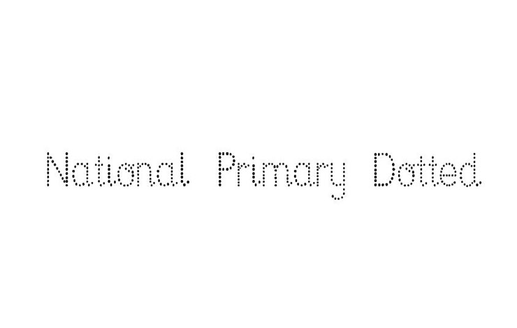 National Primary Dotted Font Family Free Download