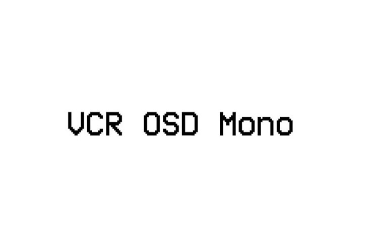 VCR OSD Mono Font Family Free Download